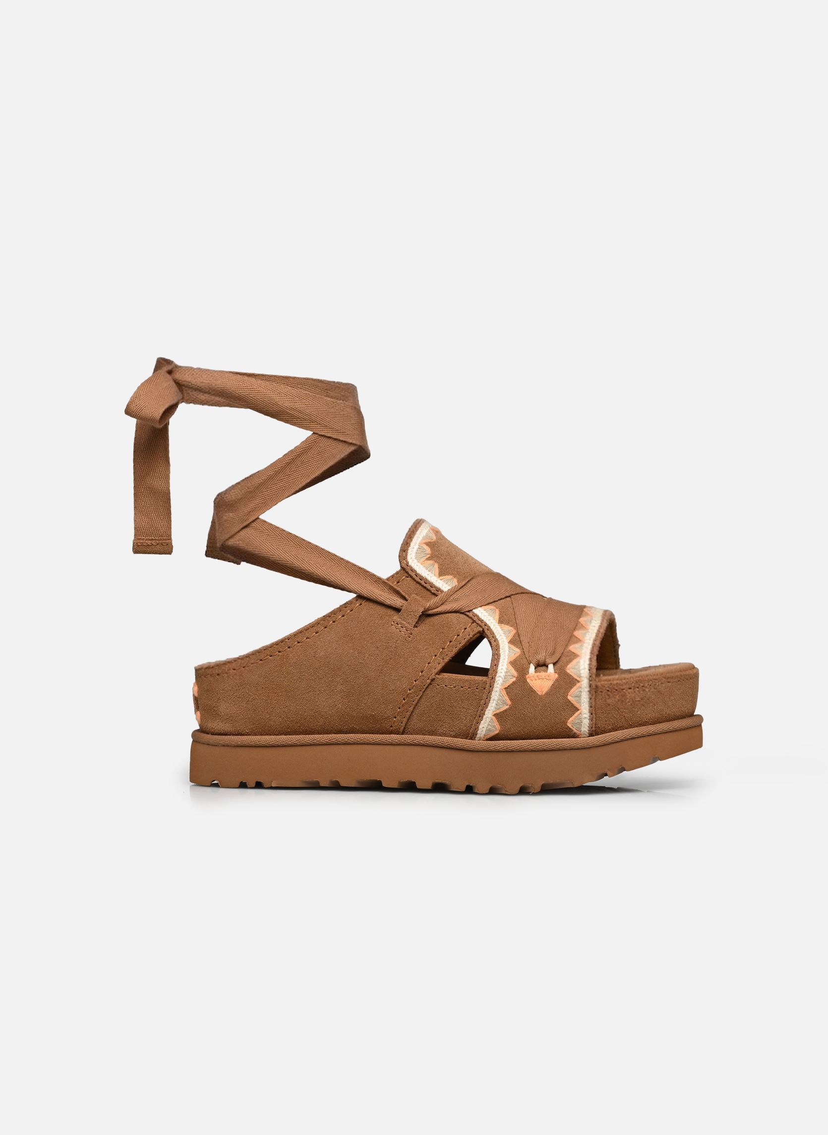Sandales compensées et plateformes W Goldenstar Hi Artistitch femme marron UGG Sandales compensées et plateformes W Goldenstar Hi Artistitch femme marron CHESTNUT MULTI