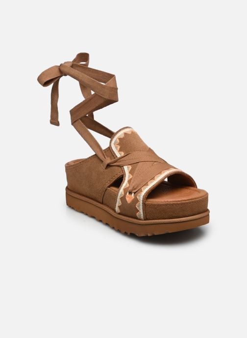 UGG Keil- und Plateausandalen W Goldenstar Hi Artistitch damen braun