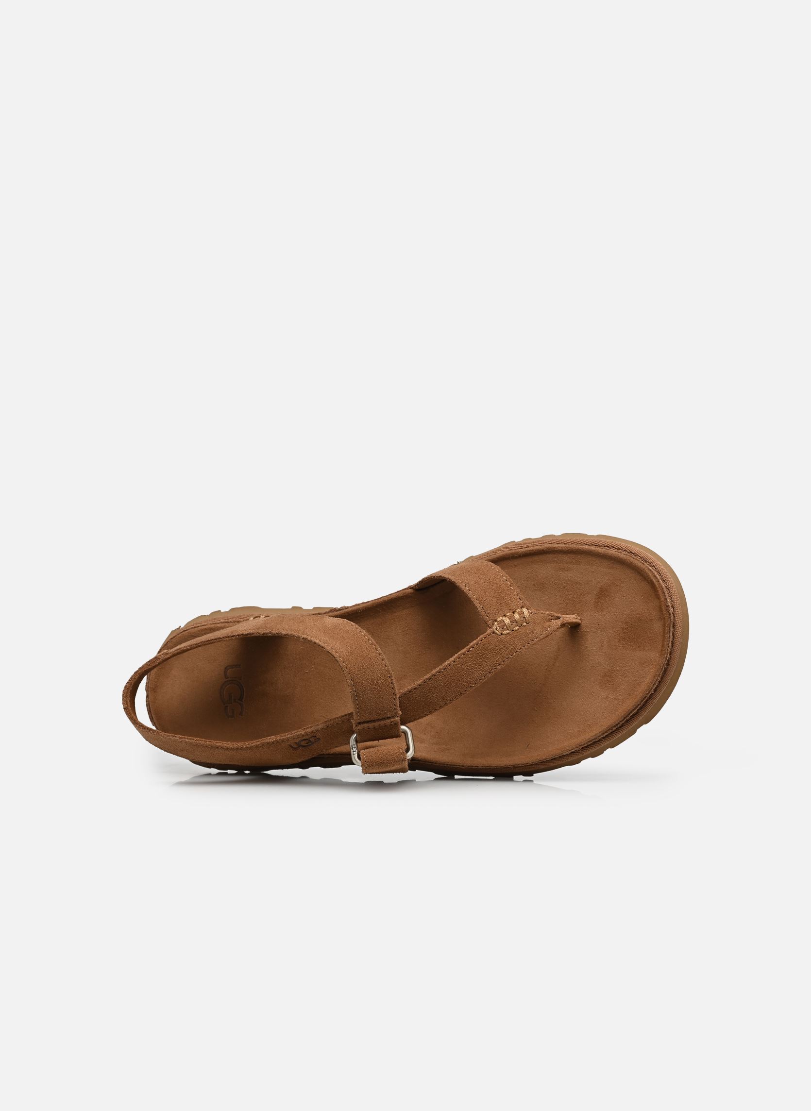 Sandalias y plataformas de cuña W Goldengaze Toe Post mujer marrón UGG Sandalias y plataformas de cuña W Goldengaze Toe Post mujer marrón CHESTNUT