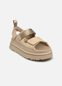 Sandales compensées et plateformes W Goldenglow Embossed femme beige