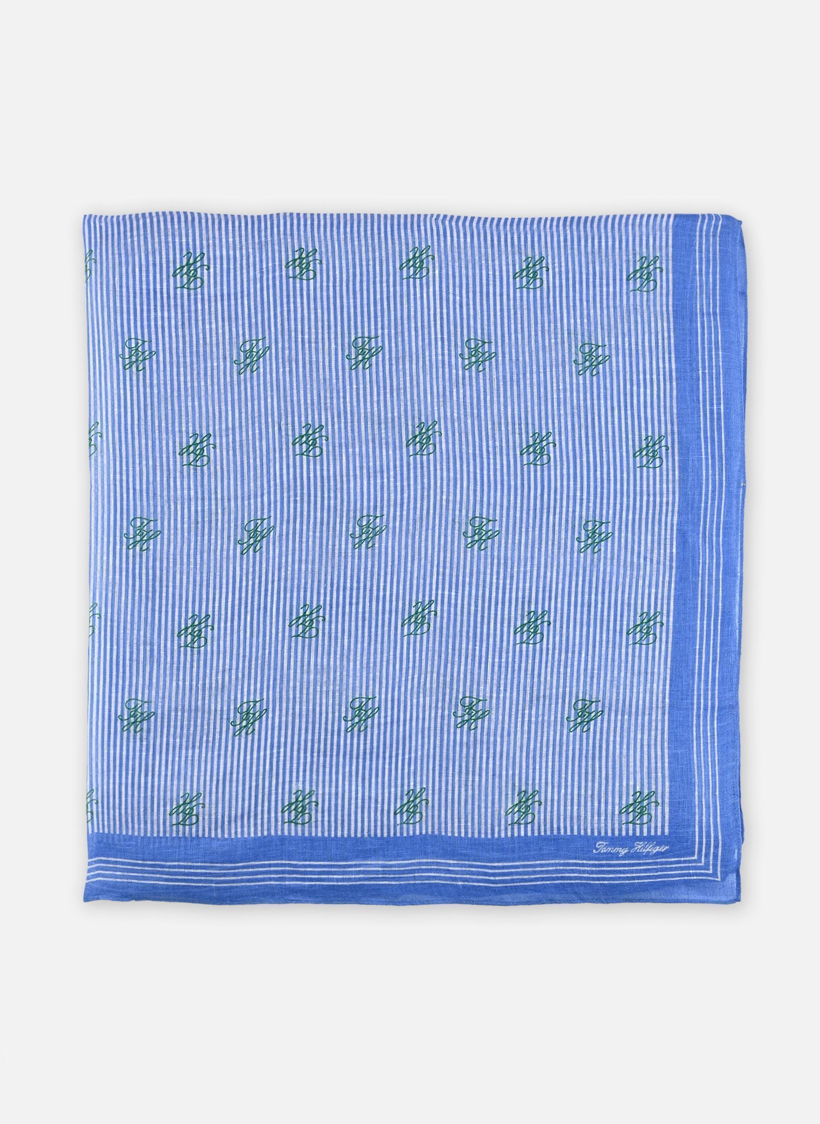 Foulards Th Script Monogram L femme bleu Tommy Hilfiger Foulards Th Script Monogram L femme bleu BLUE SPELL