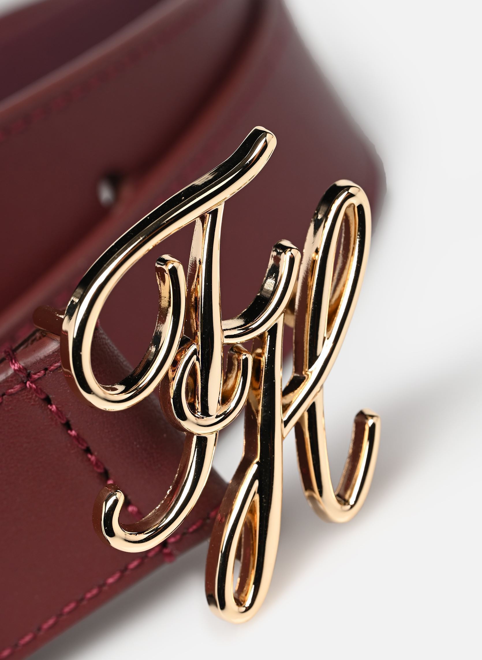 Riemen Th Script 3.0 dames bordeaux Tommy Hilfiger Riemen Th Script 3.0 dames bordeaux OXBLOOD