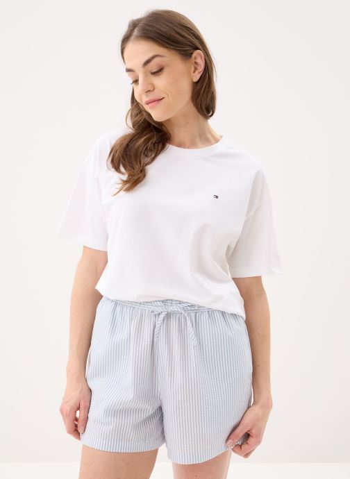 Tommy Hilfiger Kleidung Jersey Tee Seersucke damen blau