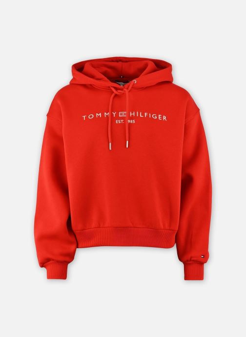 Tommy Hilfiger Kapuzenpullover Corp Logo Mdrn Hoodi WW0WW47832 damen rot