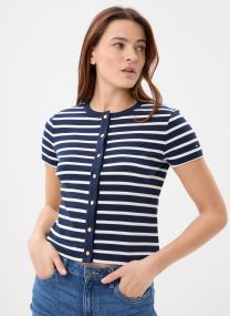 Tee-shirts manches courtes Gold Button Slim Gilet femme noir Tommy Hilfiger Tee-shirts manches courtes Gold Button Slim Gilet femme noir BRETON STRIPE DARK NIGHT / ECR