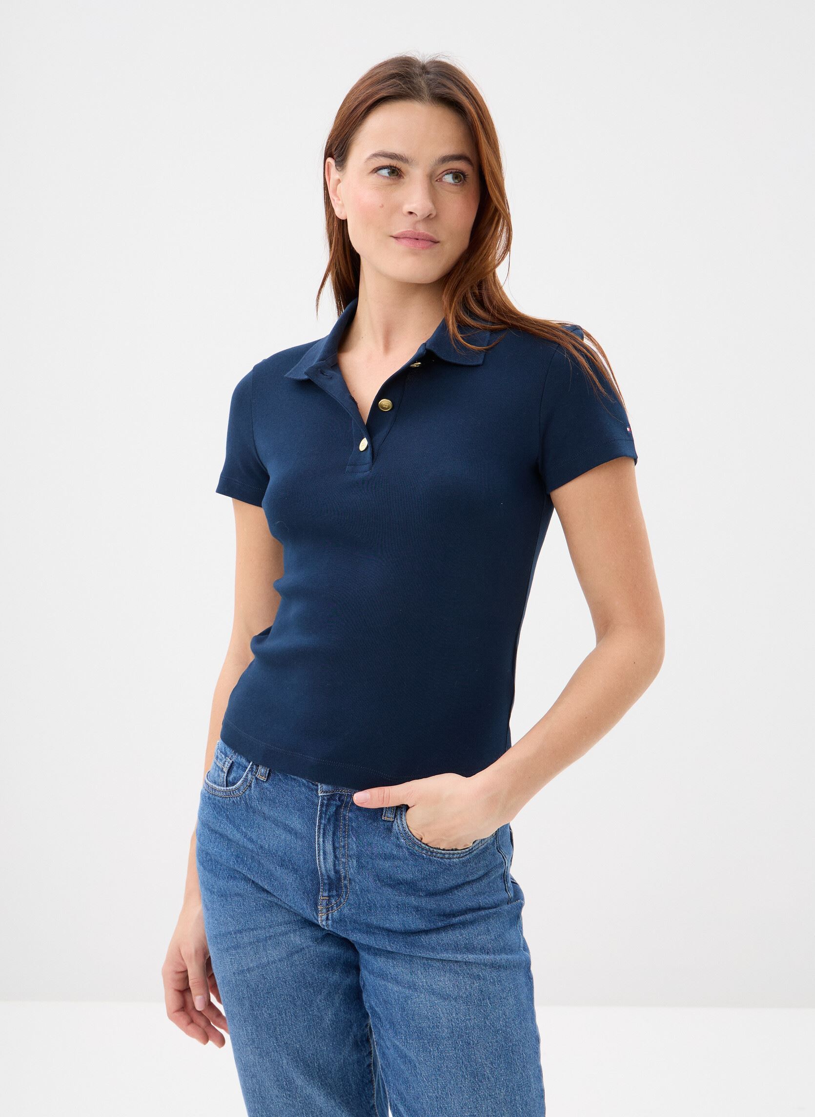 Vêtements Tommy Hilfiger Gold Button Slim Polo pour