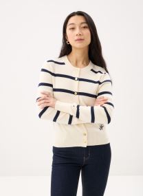 Strickjacken und Westen Full Needle Gilet damen weiß
