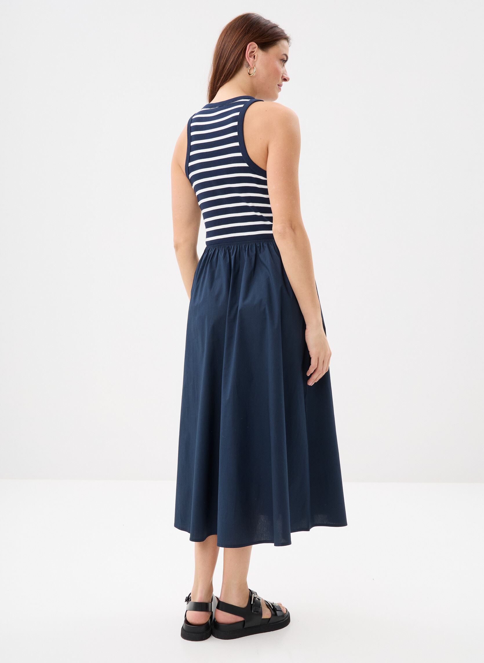 Jurken Gold Button Poplin M dames blauw Tommy Hilfiger Jurken Gold Button Poplin M dames blauw Breton Stripe Dark Night / Ecr