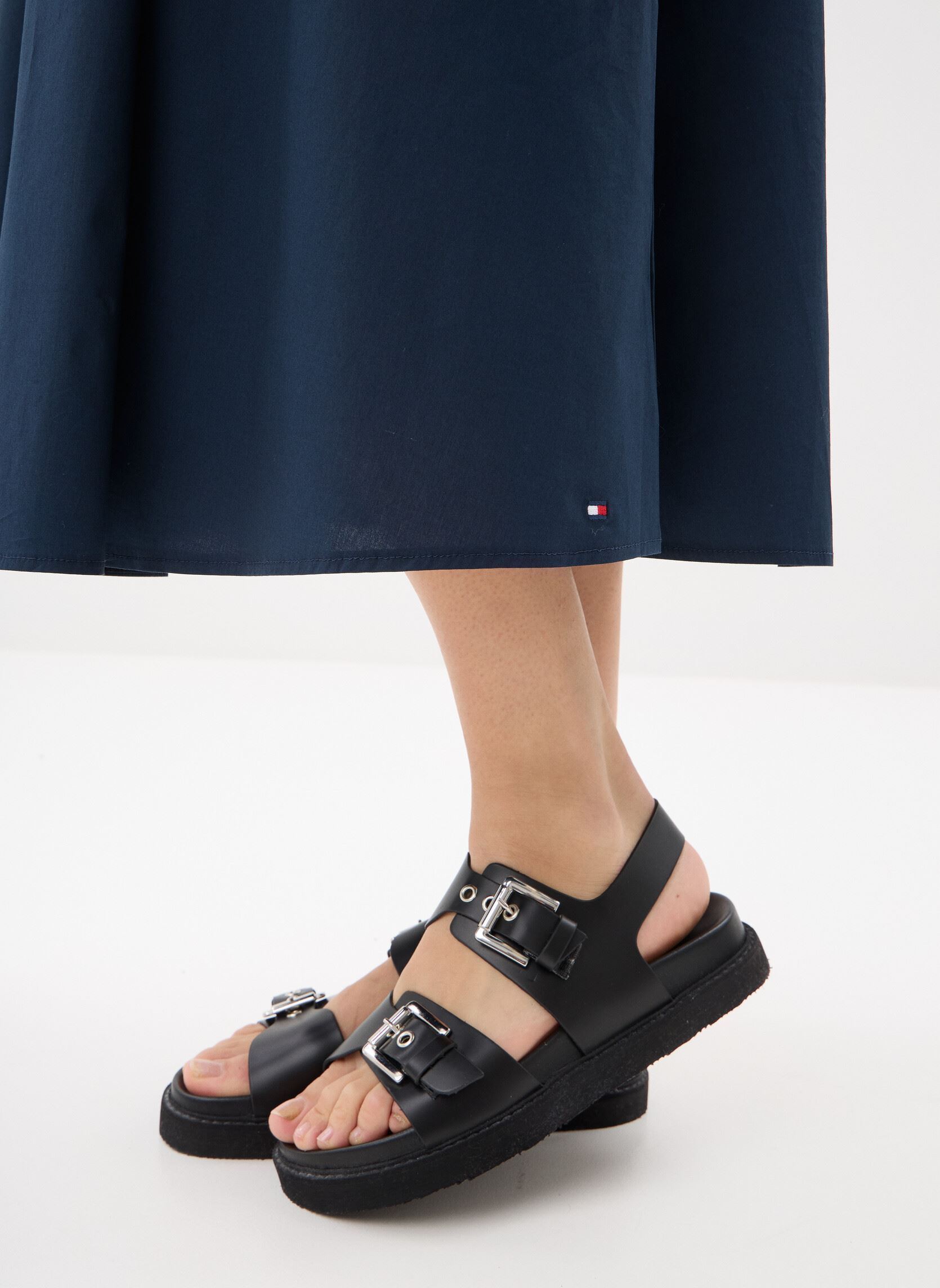Jurken Gold Button Poplin M dames blauw Tommy Hilfiger Jurken Gold Button Poplin M dames blauw Breton Stripe Dark Night / Ecr