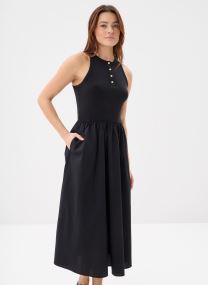Jurken Gold Button Poplin M dames zwart