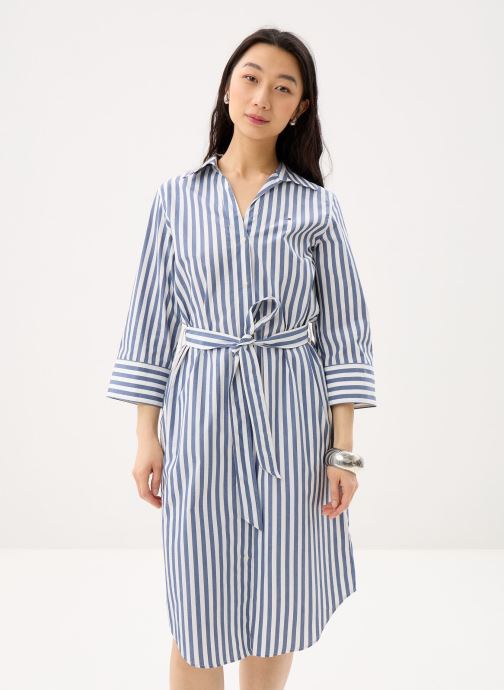 Tommy Hilfiger Overhemdjurken Ess Poplin Reg Shirt dames blauw