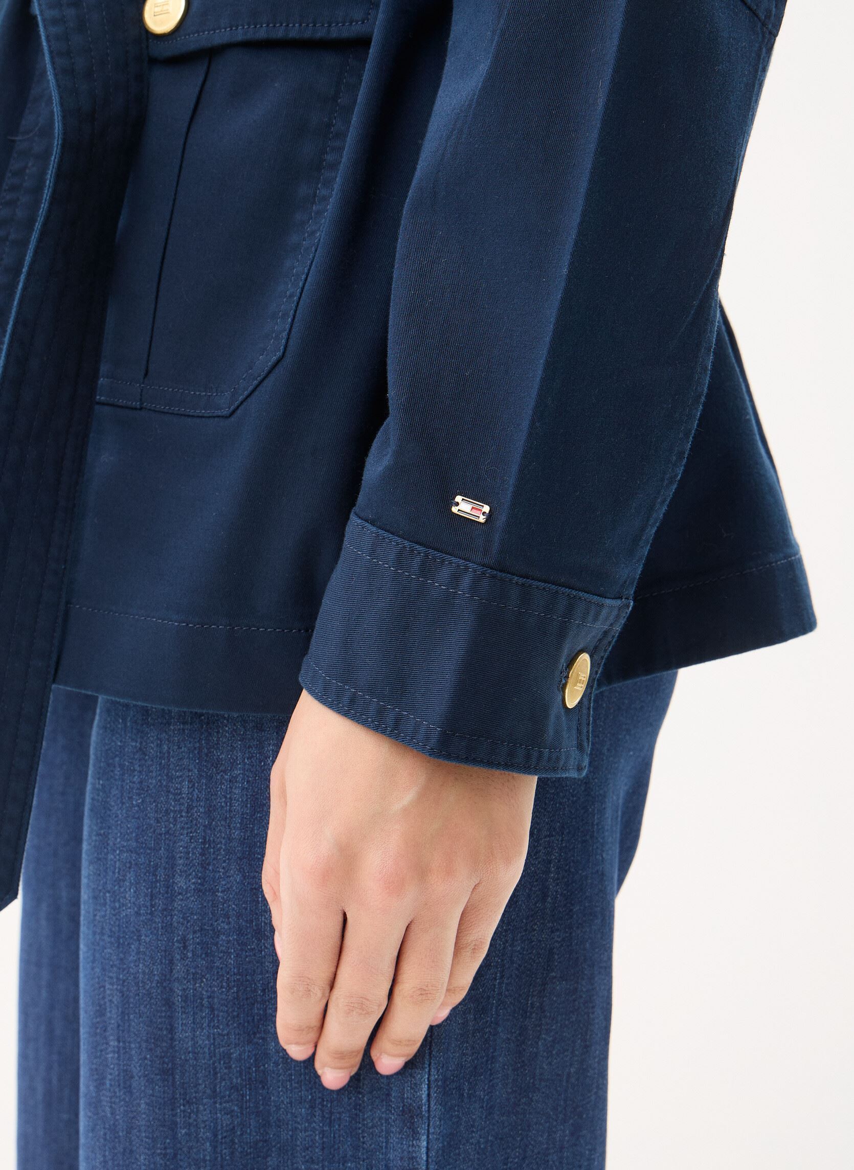 Jassen Cotton Gold Button Jacket dames blauw Tommy Hilfiger Jassen Cotton Gold Button Jacket dames blauw DARK NIGHT NAVY