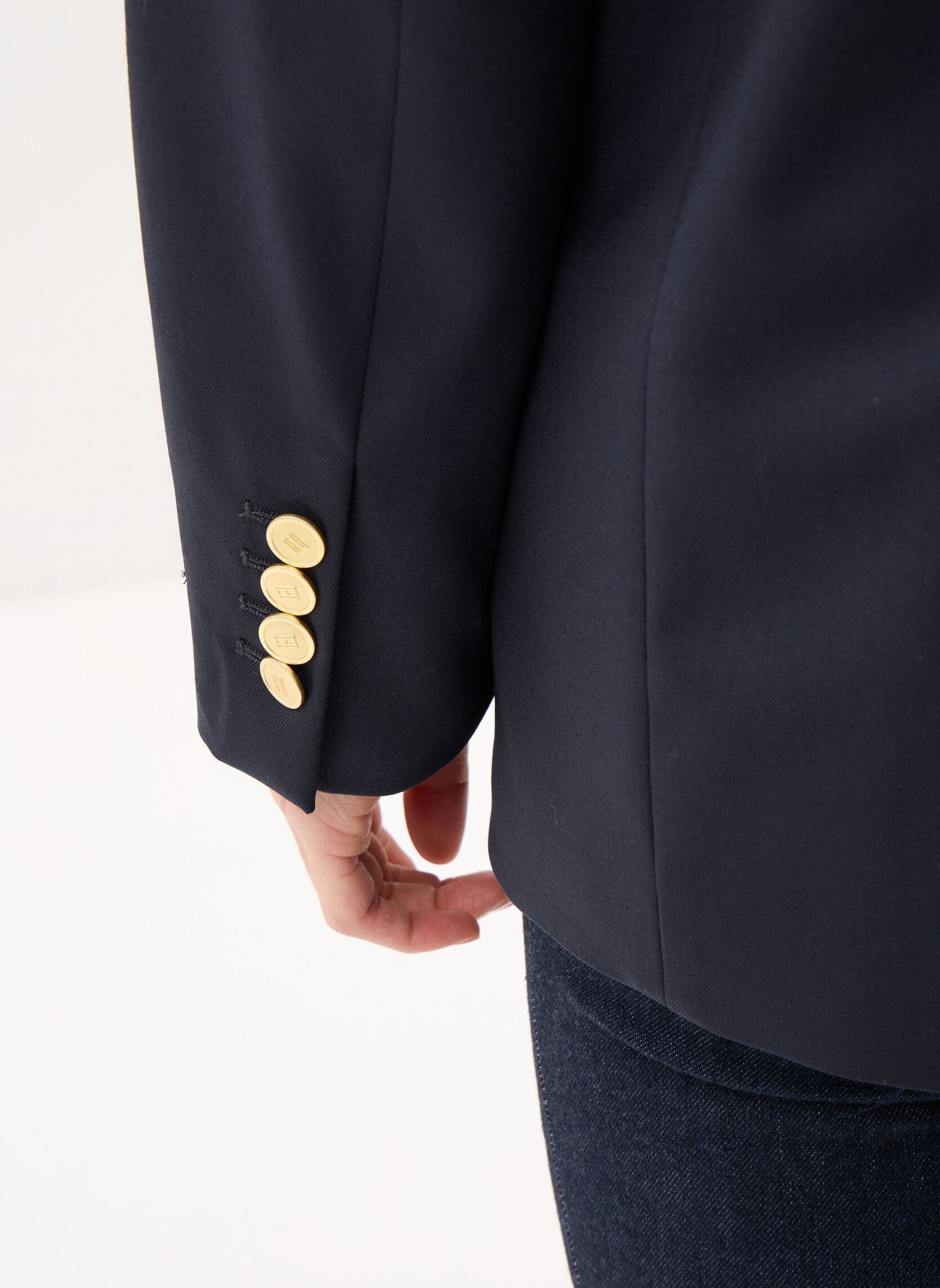 Blazer Timeless Wool Db Bla dames blauw Tommy Hilfiger Blazer Timeless Wool Db Bla dames blauw DARK NIGHT NAVY