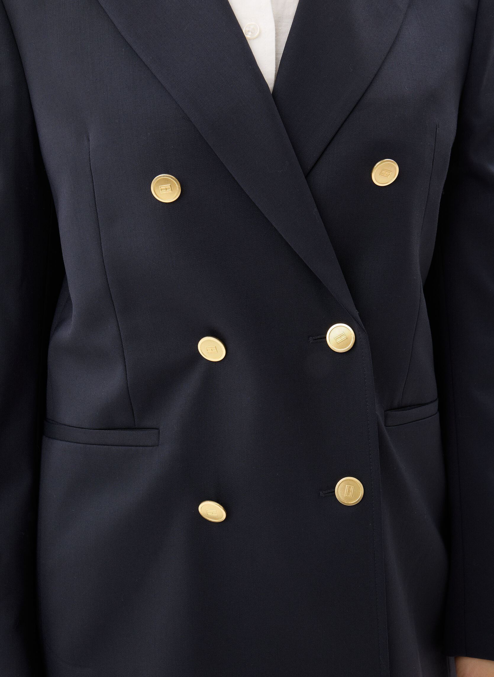 Blazer Timeless Wool Db Bla dames blauw Tommy Hilfiger Blazer Timeless Wool Db Bla dames blauw DARK NIGHT NAVY