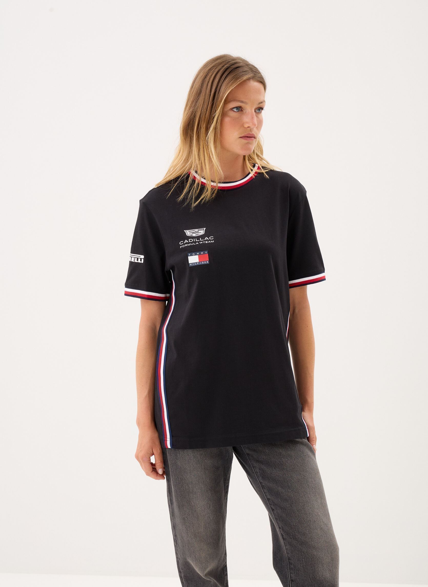 Tee-shirts Th X Cf1 Replica Tee noir Tommy Hilfiger Tee-shirts Th X Cf1 Replica Tee noir BLACK