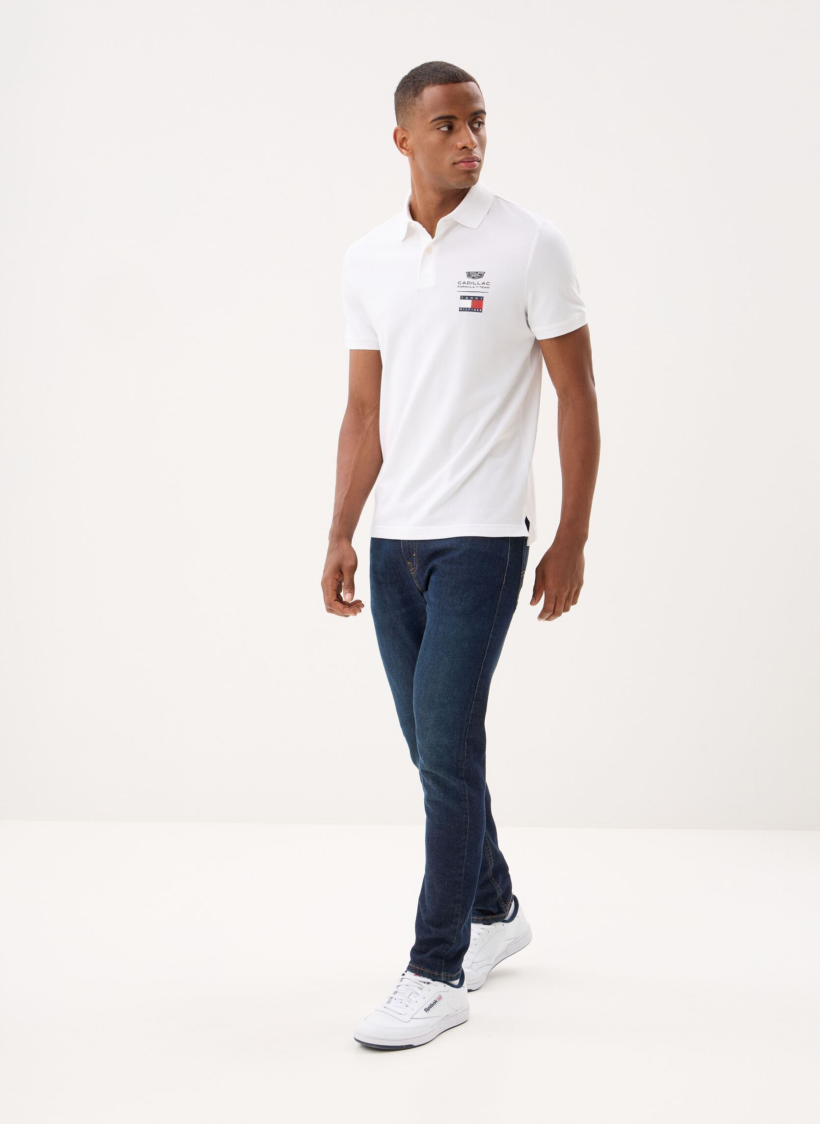 Polos Th X Cf1 Logo Polo blanc Tommy Hilfiger Polos Th X Cf1 Logo Polo blanc WHITE