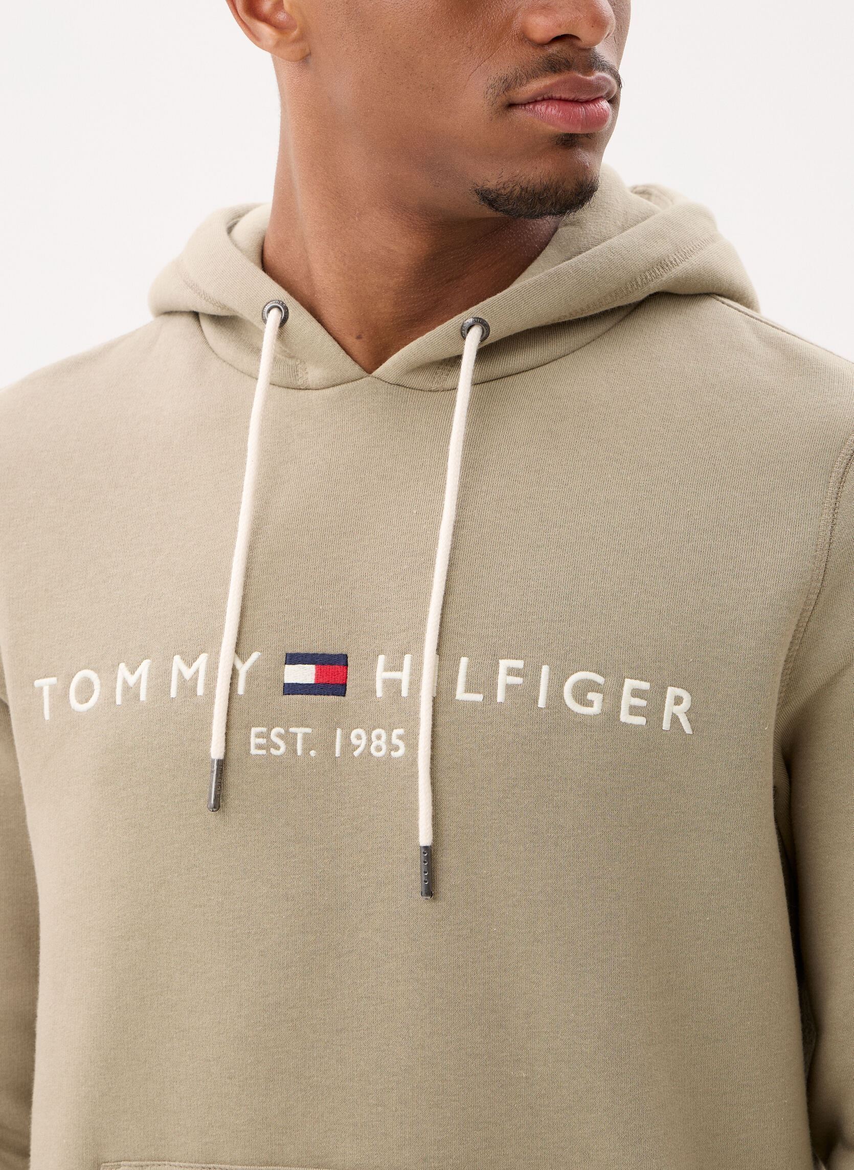 Sweats à capuche Tommy Logo Hoodie homme beige Tommy Hilfiger Sweats à capuche Tommy Logo Hoodie homme beige KEYSTONE