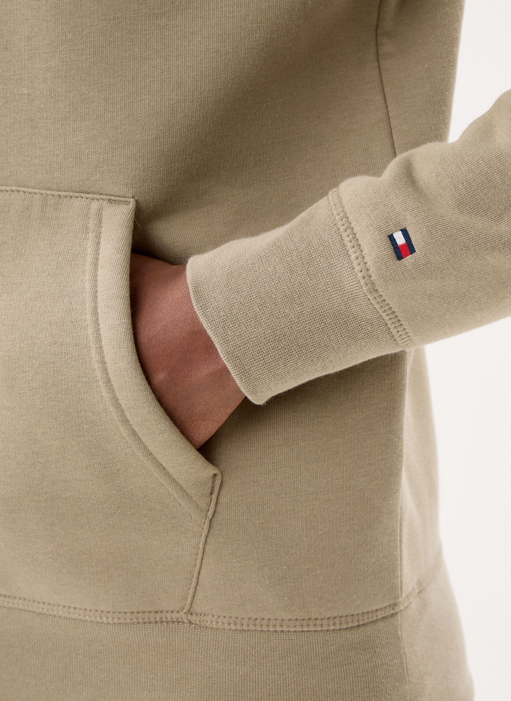 Sweats à capuche Tommy Logo Hoodie homme beige Tommy Hilfiger Sweats à capuche Tommy Logo Hoodie homme beige KEYSTONE