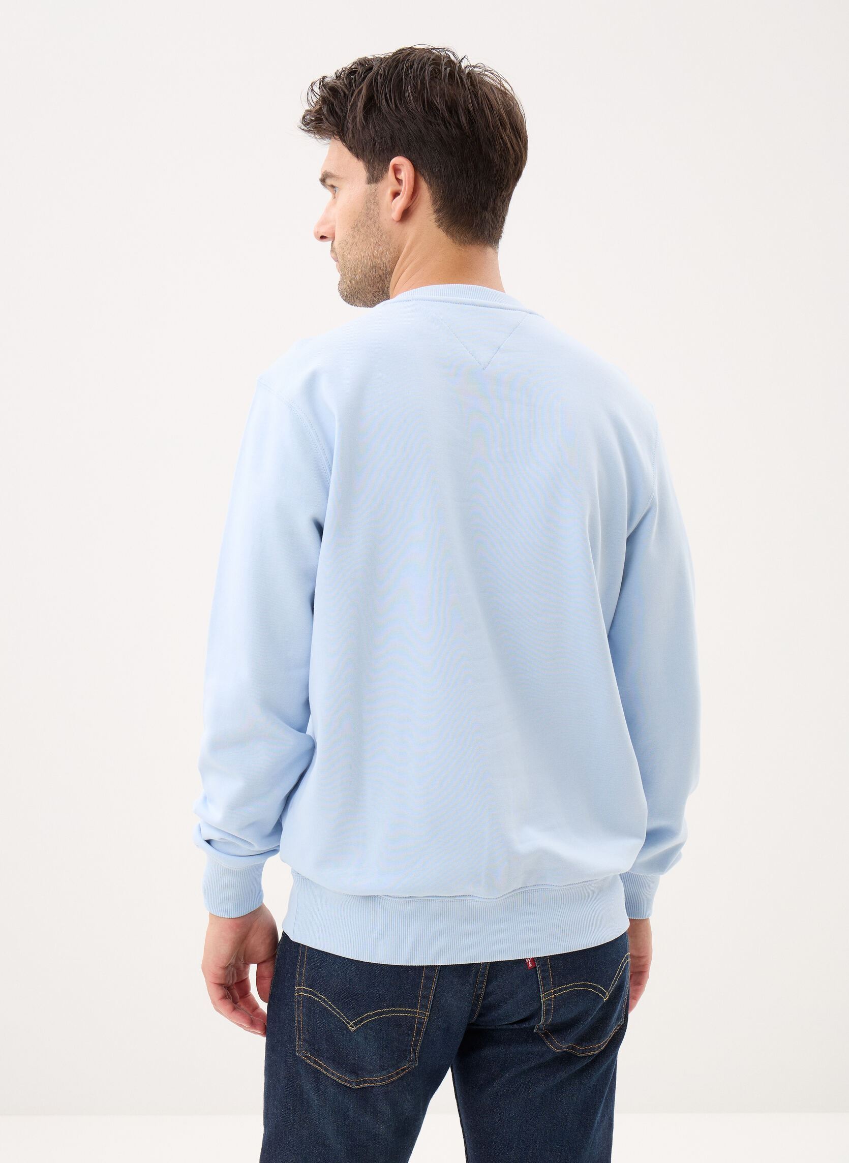 Sweatshirts Essential Terry Crew heren blauw Tommy Hilfiger Sweatshirts Essential Terry Crew heren blauw BREEZY BLUE