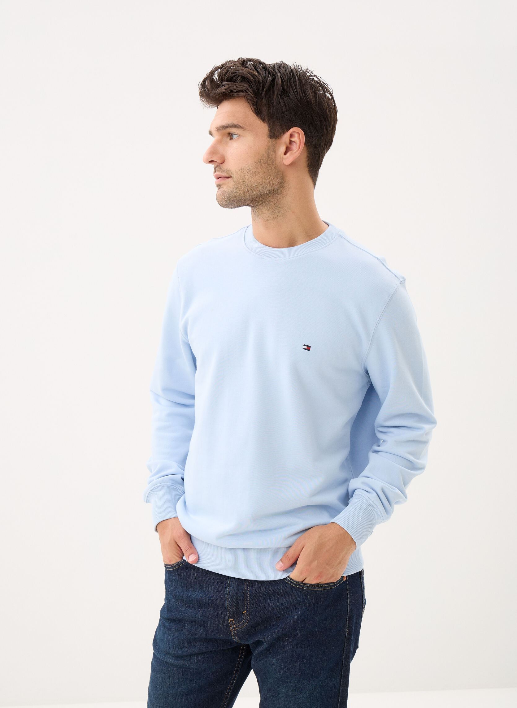Sweat droit coton drapeau - vue 2