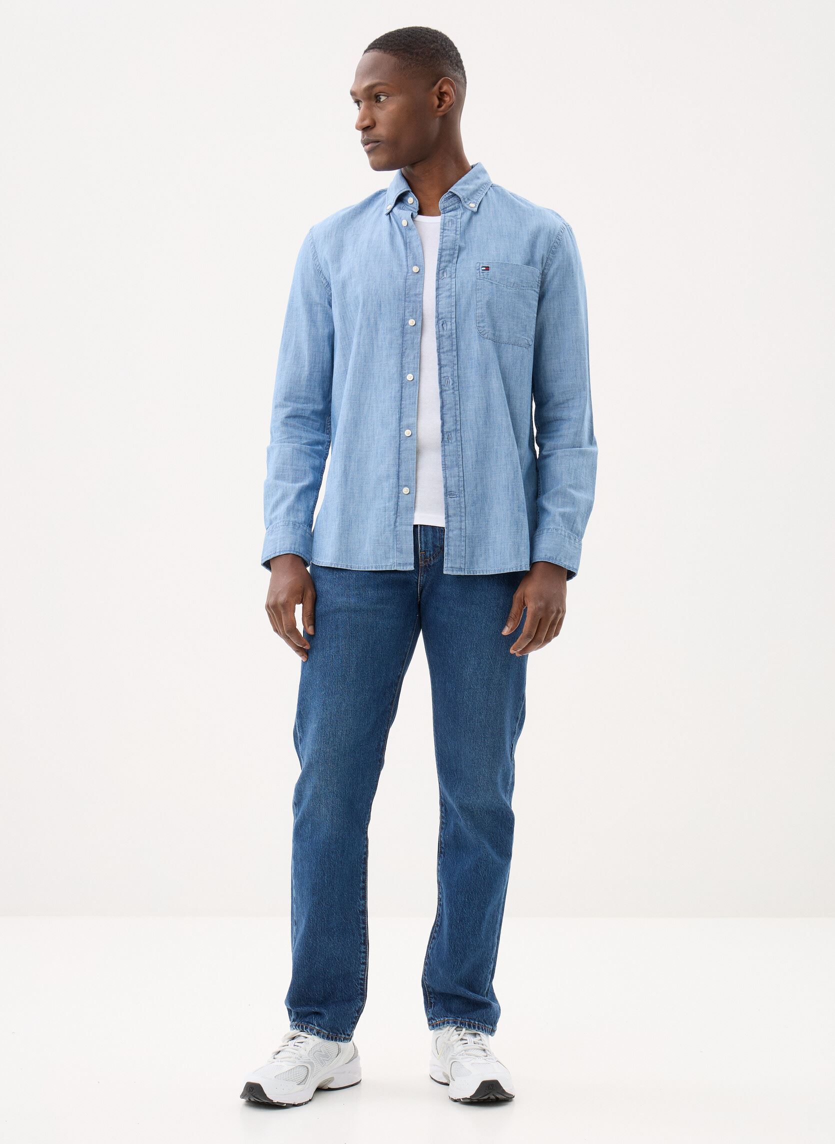 Hemden Chambray Pocket Rf B herren blau Tommy Hilfiger Hemden Chambray Pocket Rf B herren blau MEDIUM BLUE CHAMBRAY