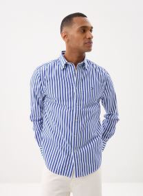 Chemises Flex Poplin Classic MW0MW42440 homme bleu Tommy Hilfiger Chemises Flex Poplin Classic MW0MW42440 homme bleu Wedge Blue / Stripe