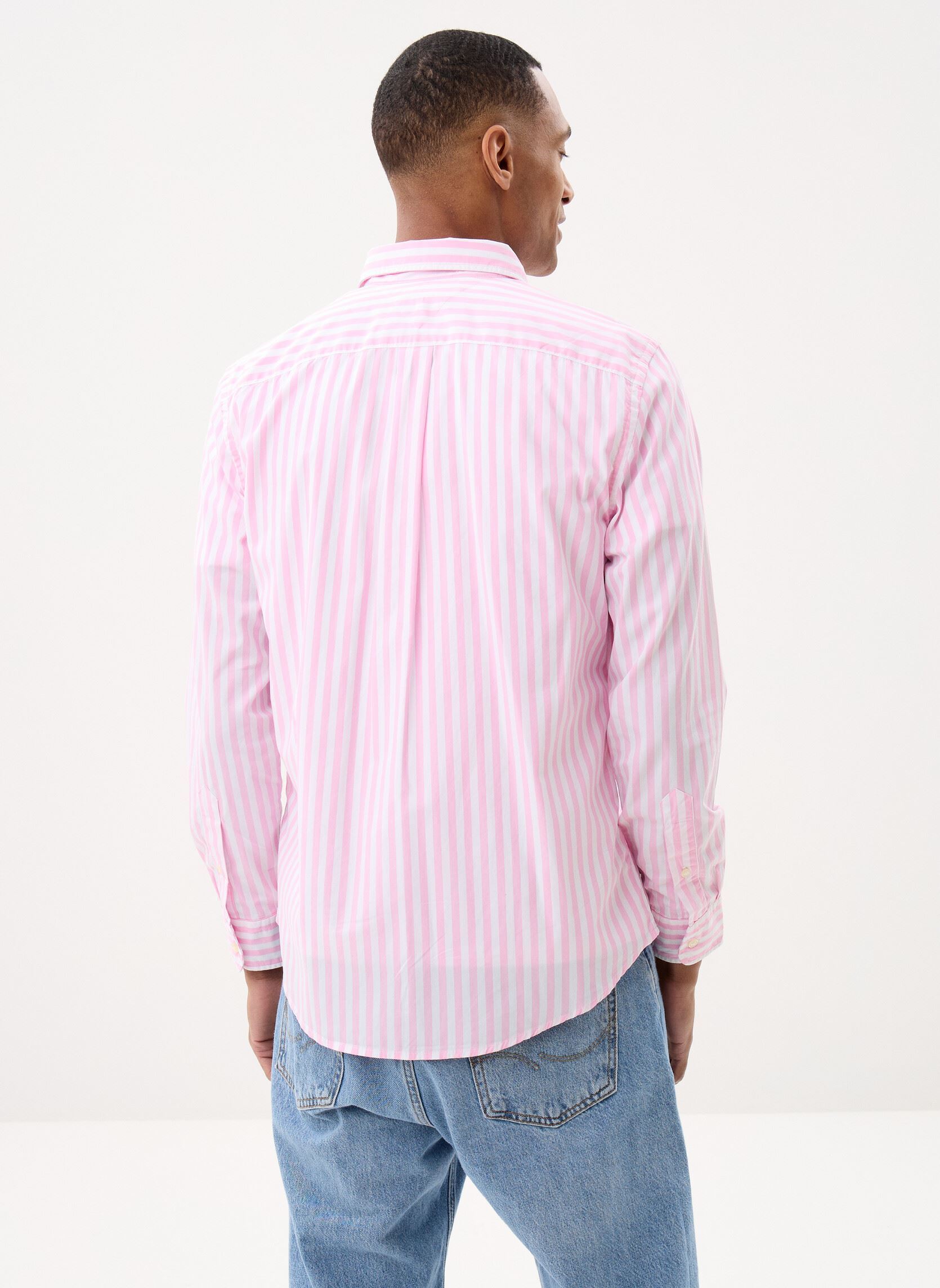 Chemises Flex Poplin Classic MW0MW42440 homme rose Tommy Hilfiger Chemises Flex Poplin Classic MW0MW42440 homme rose Classic Pink / Stripe