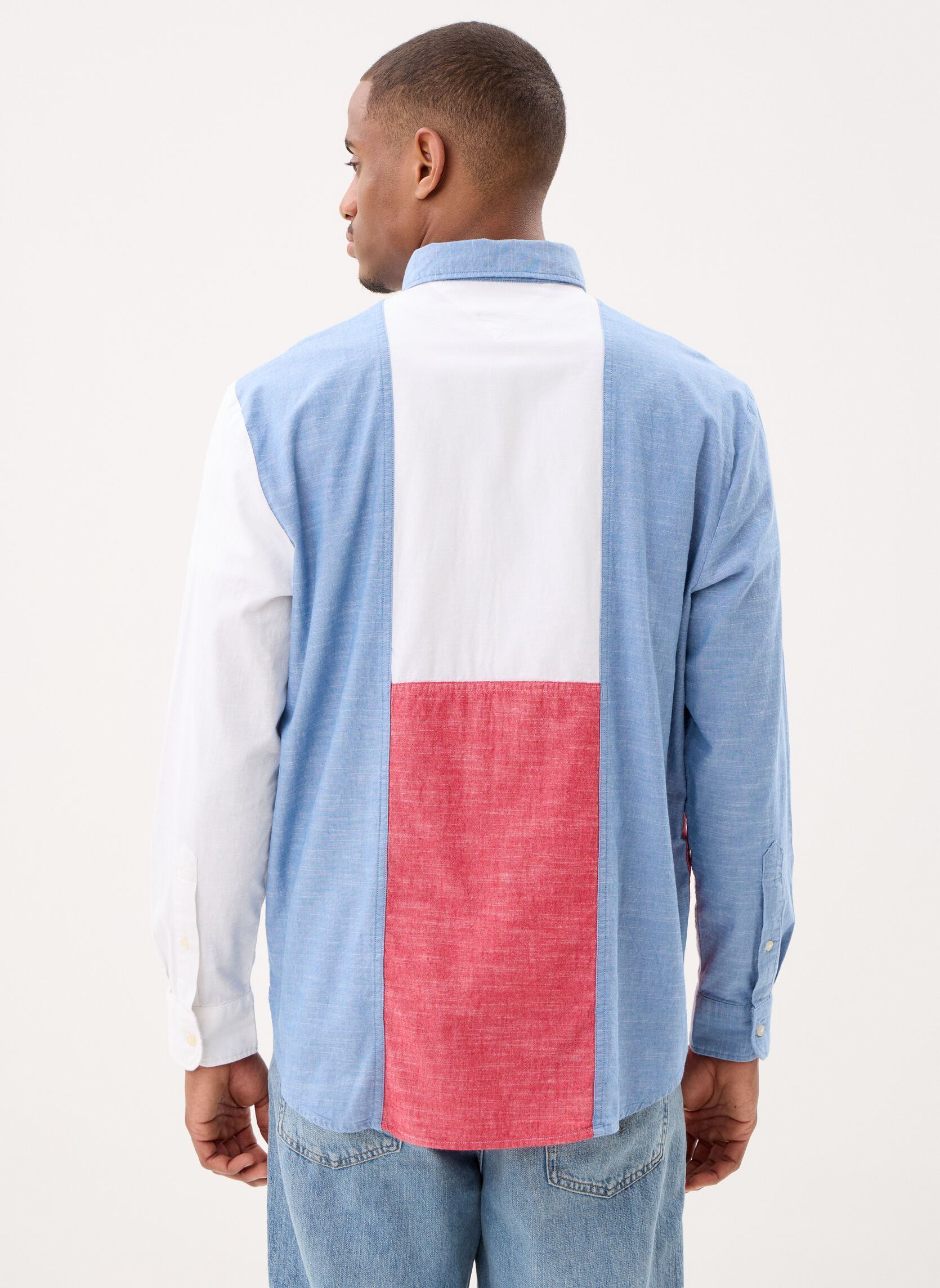 Chemises Chambray Blocking Cl MW0MW42461 homme multicolore Tommy Hilfiger Chemises Chambray Blocking Cl MW0MW42461 homme multicolore RED CHAMBRAY BLOCKING