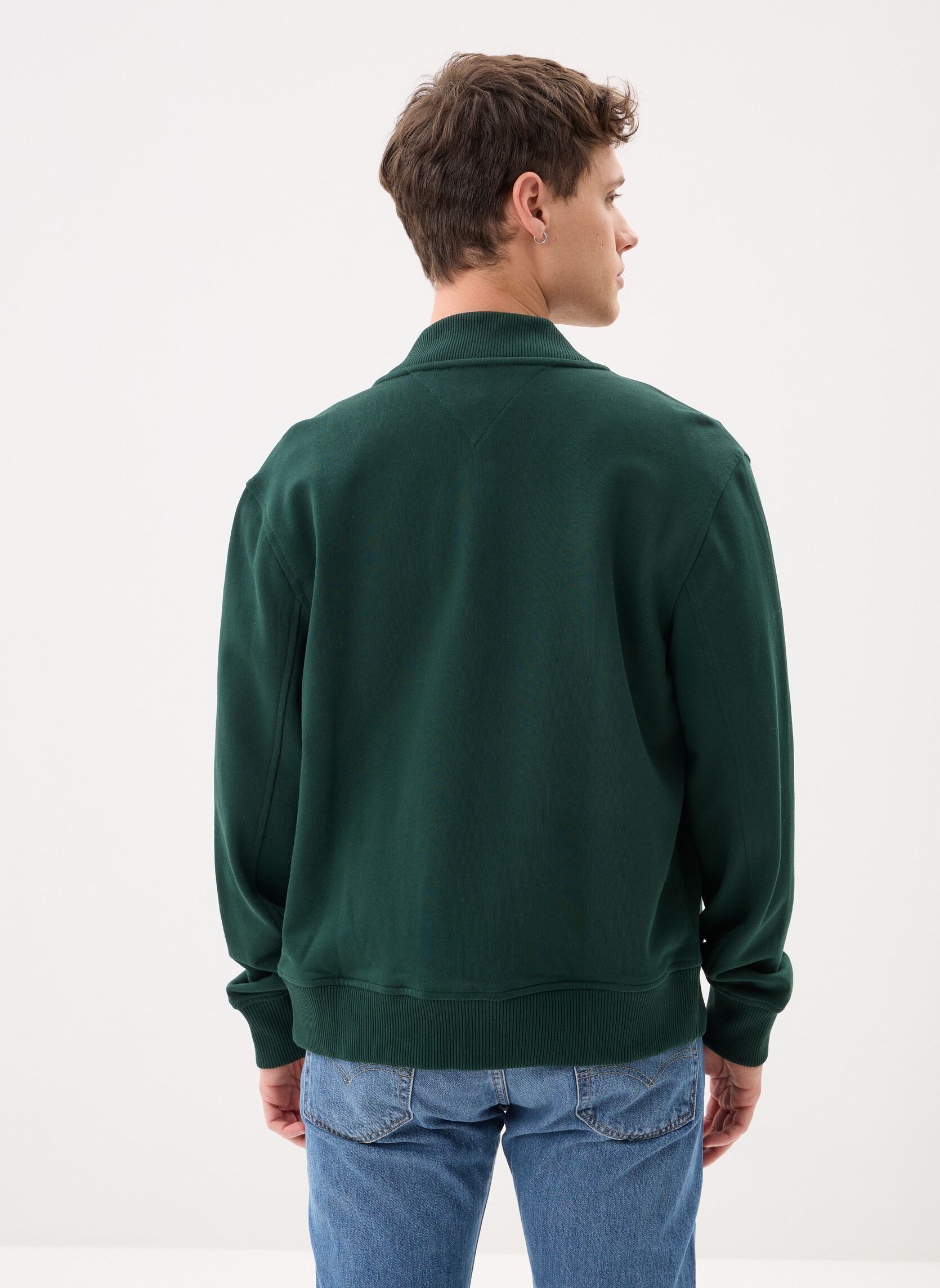 Vestes Essential Terry Bomb homme vert Tommy Hilfiger Vestes Essential Terry Bomb homme vert NOCTURNAL GREEN