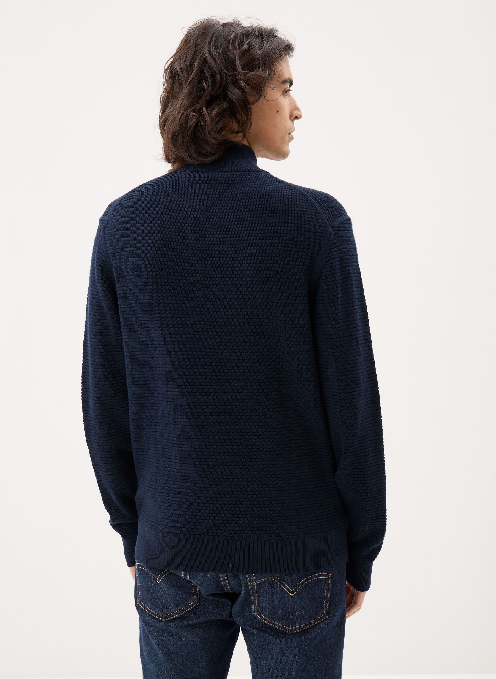 Truien Seasonal Structure Z heren blauw Tommy Hilfiger Truien Seasonal Structure Z heren blauw DESERT SKY