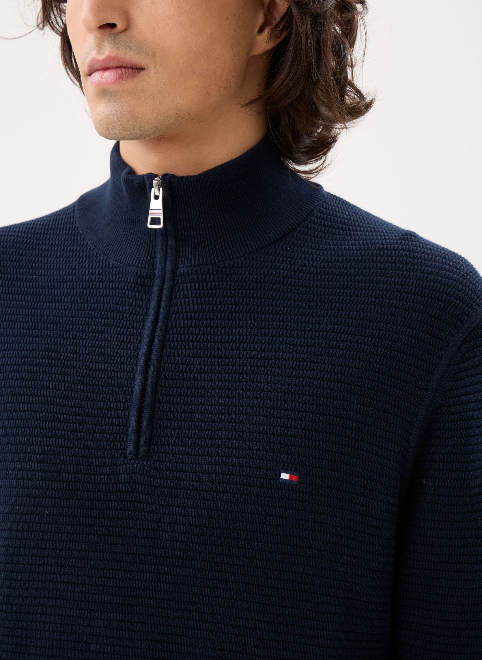Truien Seasonal Structure Z heren blauw Tommy Hilfiger Truien Seasonal Structure Z heren blauw DESERT SKY