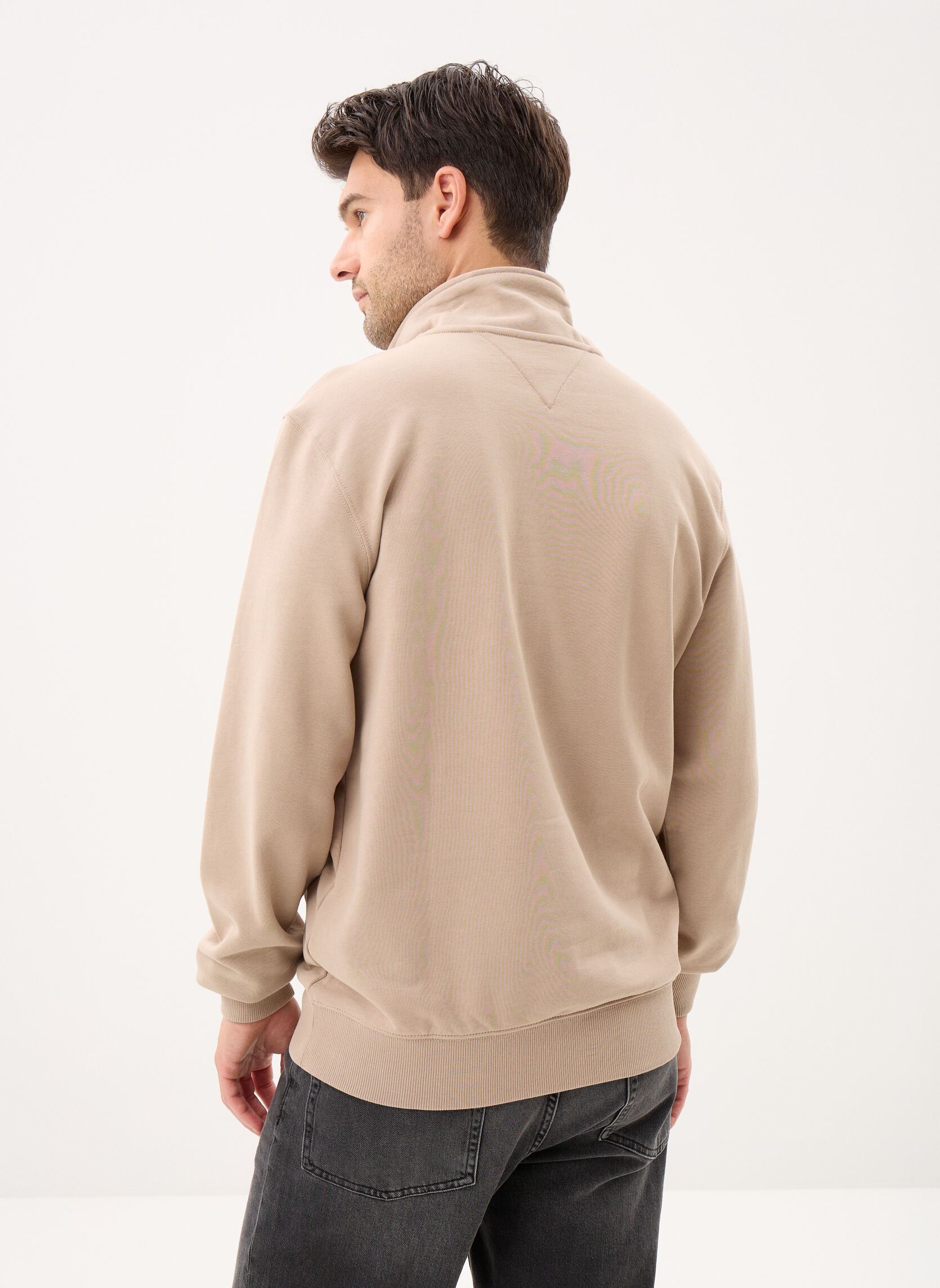 Sweatshirts mit Reißverschluss Essential Terry New MW0MW43115 herren beige Tommy Hilfiger Sweatshirts mit Reißverschluss Essential Terry New MW0MW43115 herren beige BATIQUE KHAKI