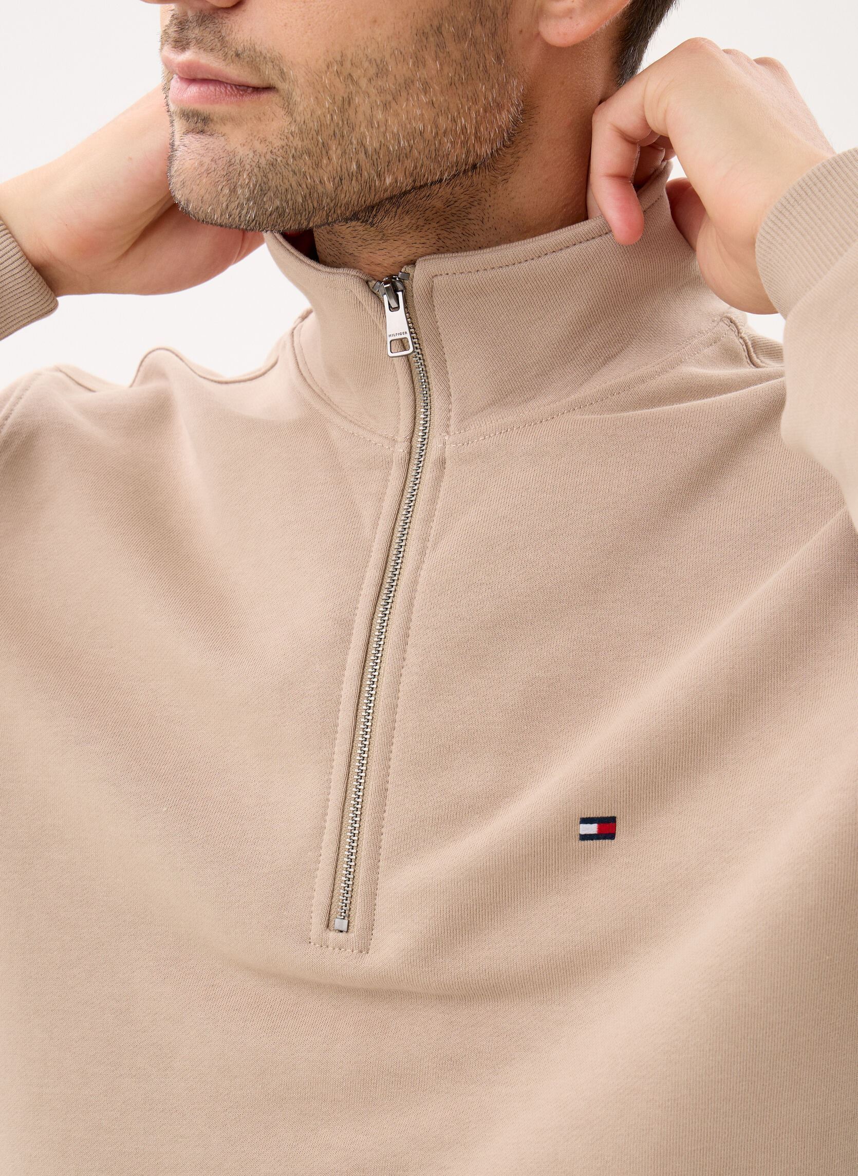 Sweatshirts mit Reißverschluss Essential Terry New MW0MW43115 herren beige Tommy Hilfiger Sweatshirts mit Reißverschluss Essential Terry New MW0MW43115 herren beige BATIQUE KHAKI