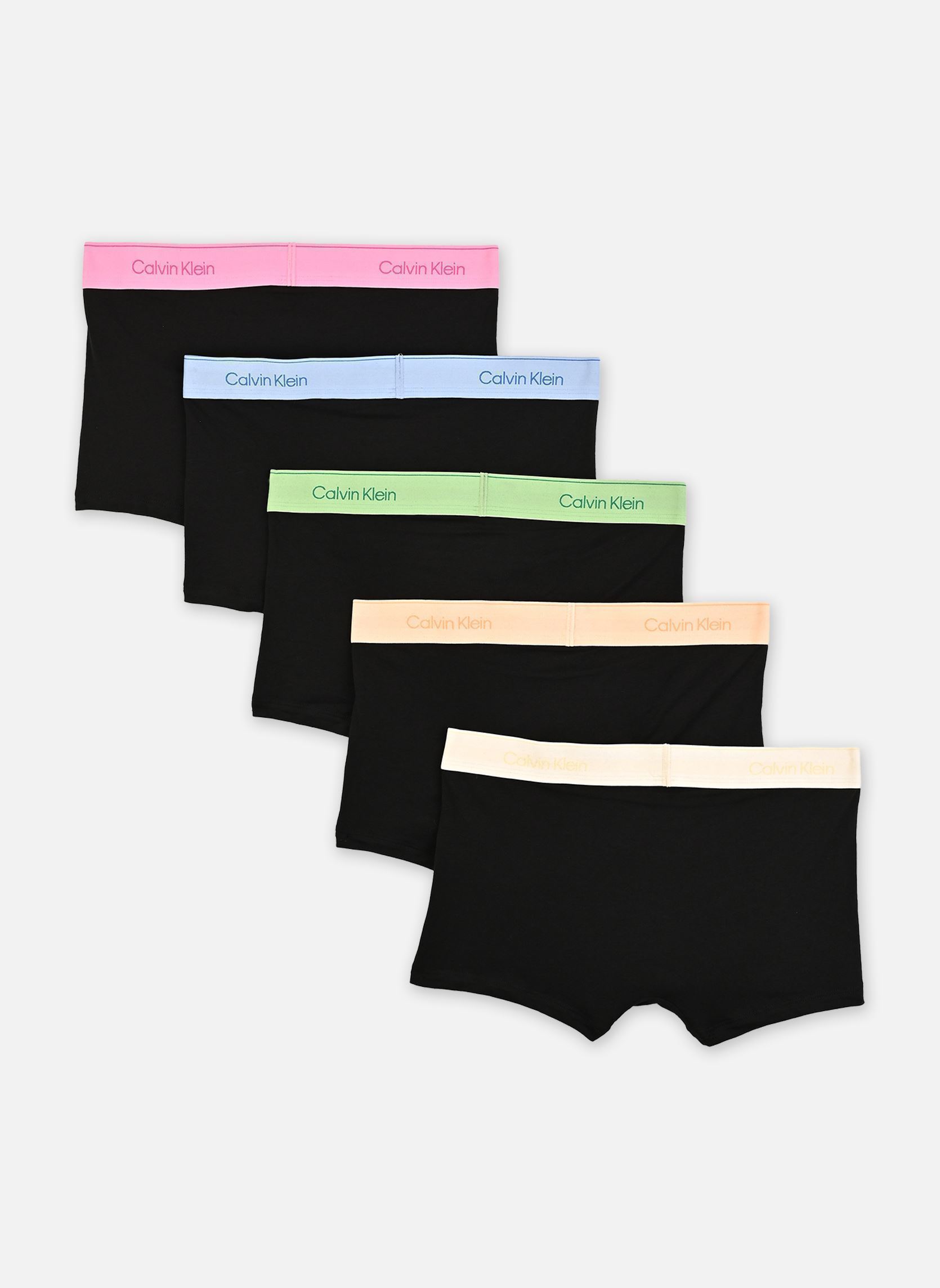Sous-vêtements de sport Lot de 5 boxers taille basse - Cotton St homme noir Calvin Klein Sous-vêtements de sport Lot de 5 boxers taille basse - Cotton St homme noir MARDI GRAS GREEN WB/RELAY GOLD