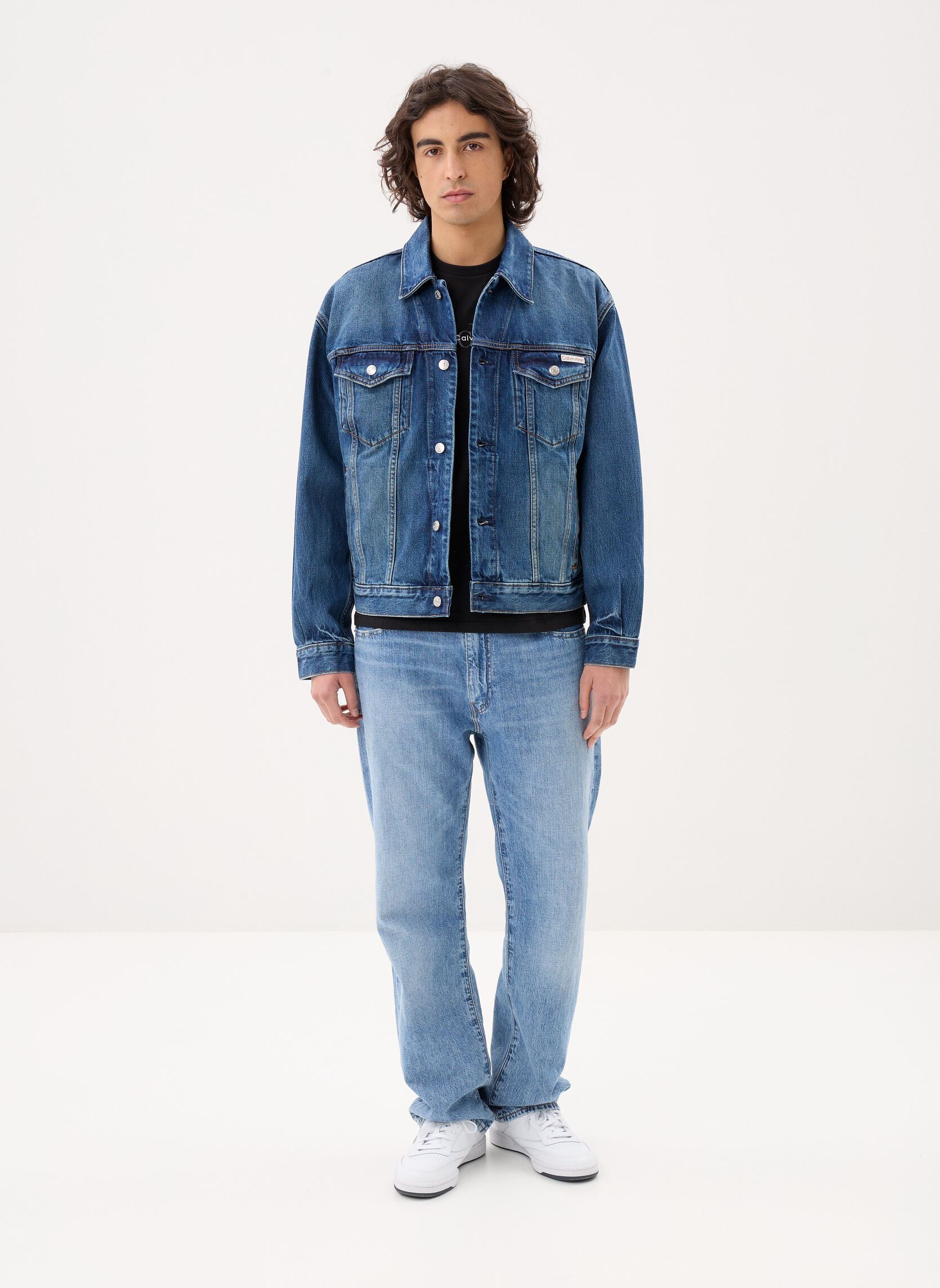 Vestes en jean 90S Horizon Trucker homme bleu Calvin Klein Jeans Vestes en jean 90S Horizon Trucker homme bleu BLUE
