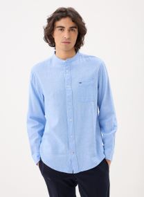 Chemises Tjm Reg Linen Mx Ban DM0DM22756 homme blanc