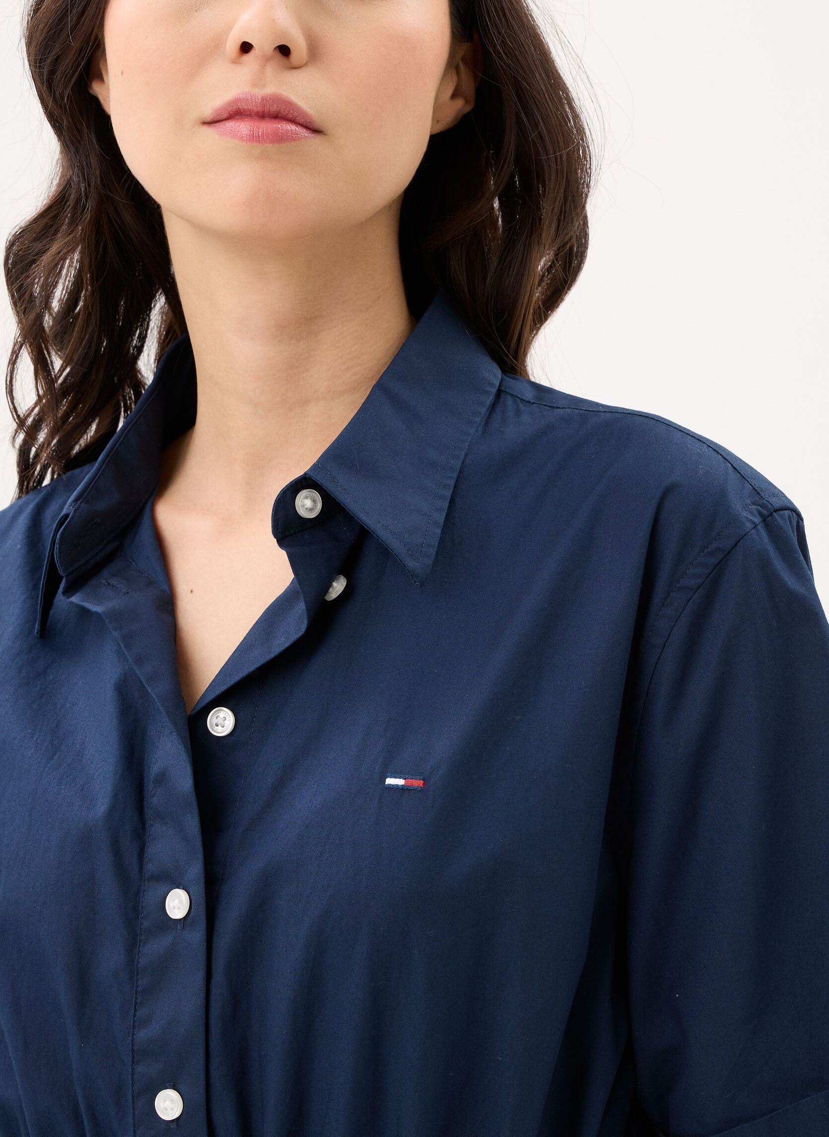 Robes Chemise Tjw Mini Stripe Shirt Dress DW0DW20617 femme bleu Tommy Jeans Robes Chemise Tjw Mini Stripe Shirt Dress DW0DW20617 femme bleu DARK NIGHT NAVY