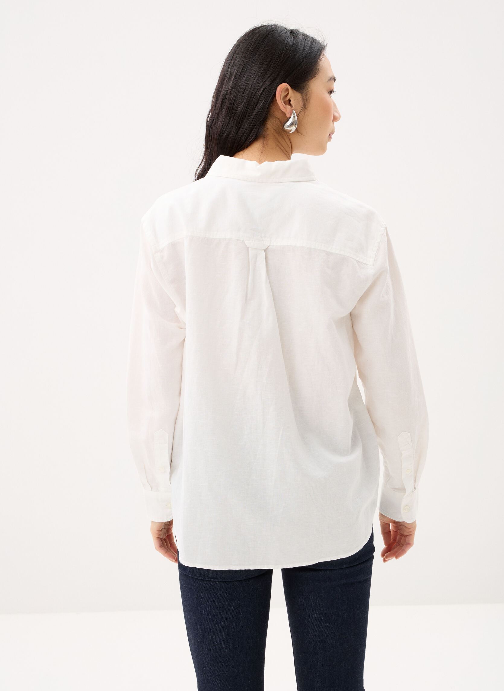 Chemises manches longues Tjw Rlx Linen Shirt DW0DW22209 femme blanc Tommy Jeans Chemises manches longues Tjw Rlx Linen Shirt DW0DW22209 femme blanc ECRU