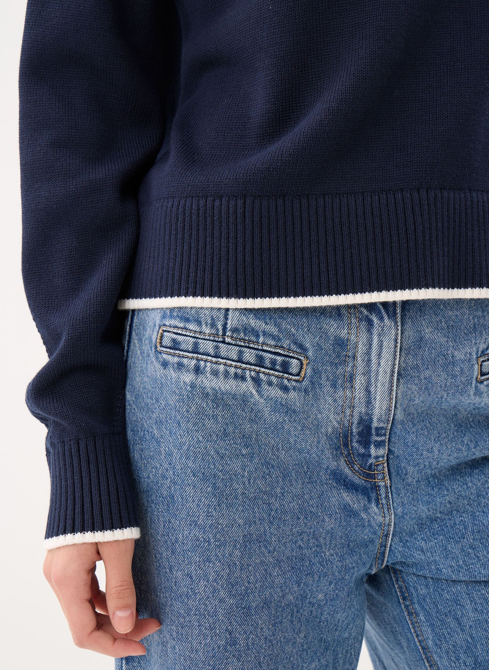 Pullover Tjw Tipping Flag Swe DW0DW22316 damen blau Tommy Jeans Pullover Tjw Tipping Flag Swe DW0DW22316 damen blau DARK NIGHT NAVY