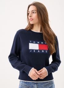 Pullover Tjw Tipping Flag Swe DW0DW22316 damen blau Tommy Jeans Pullover Tjw Tipping Flag Swe DW0DW22316 damen blau DARK NIGHT NAVY