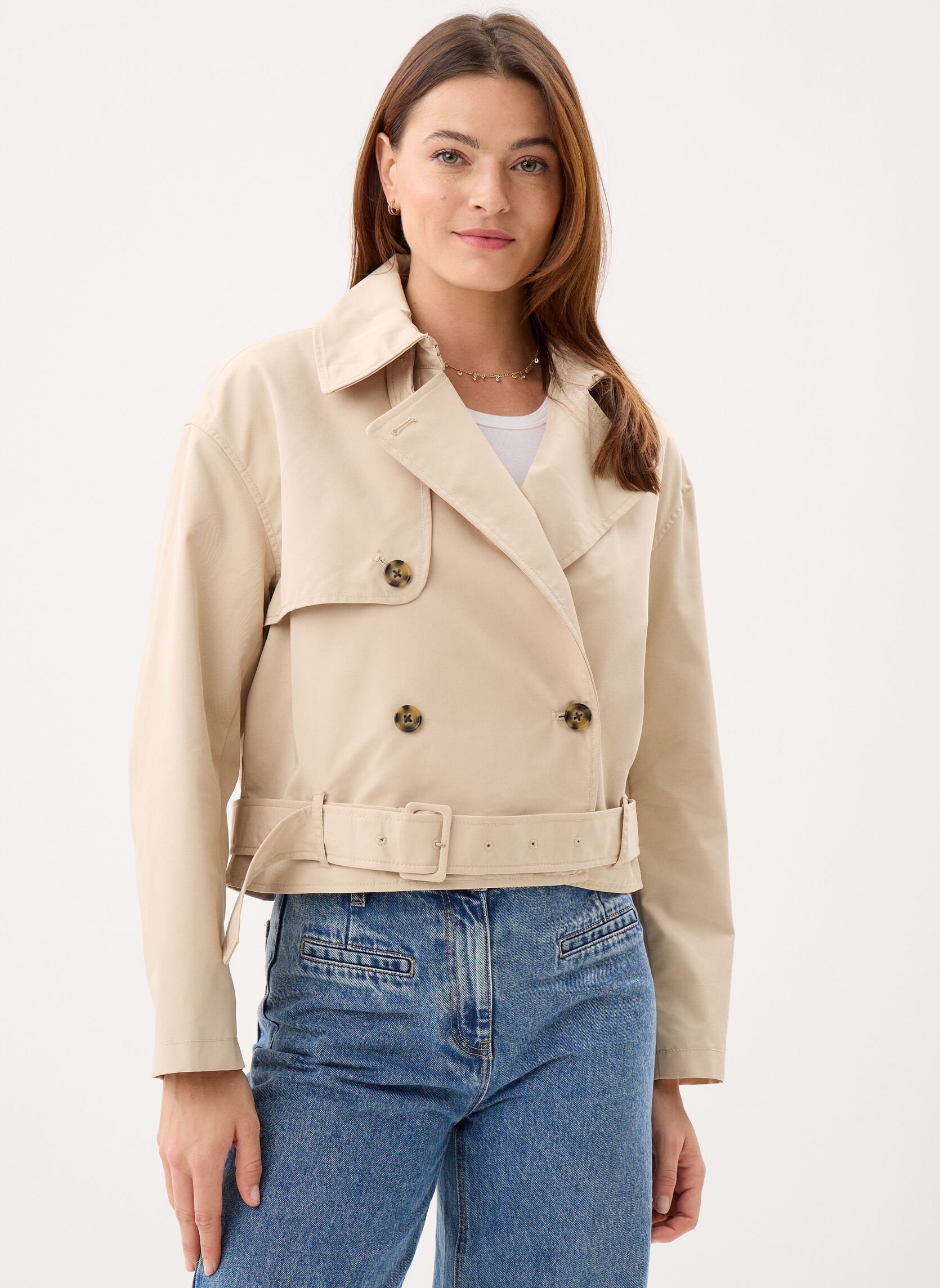 Vêtements Tommy Jeans Tjw Short Trench Coat pour - vue 1