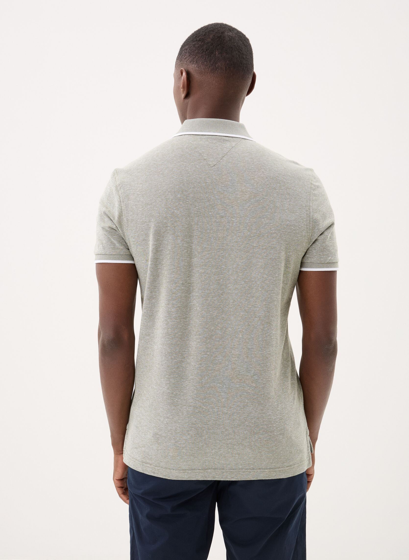 Polos Cotton Linen Pique R homme vert Tommy Hilfiger Polos Cotton Linen Pique R homme vert DARK ARTICHOKE