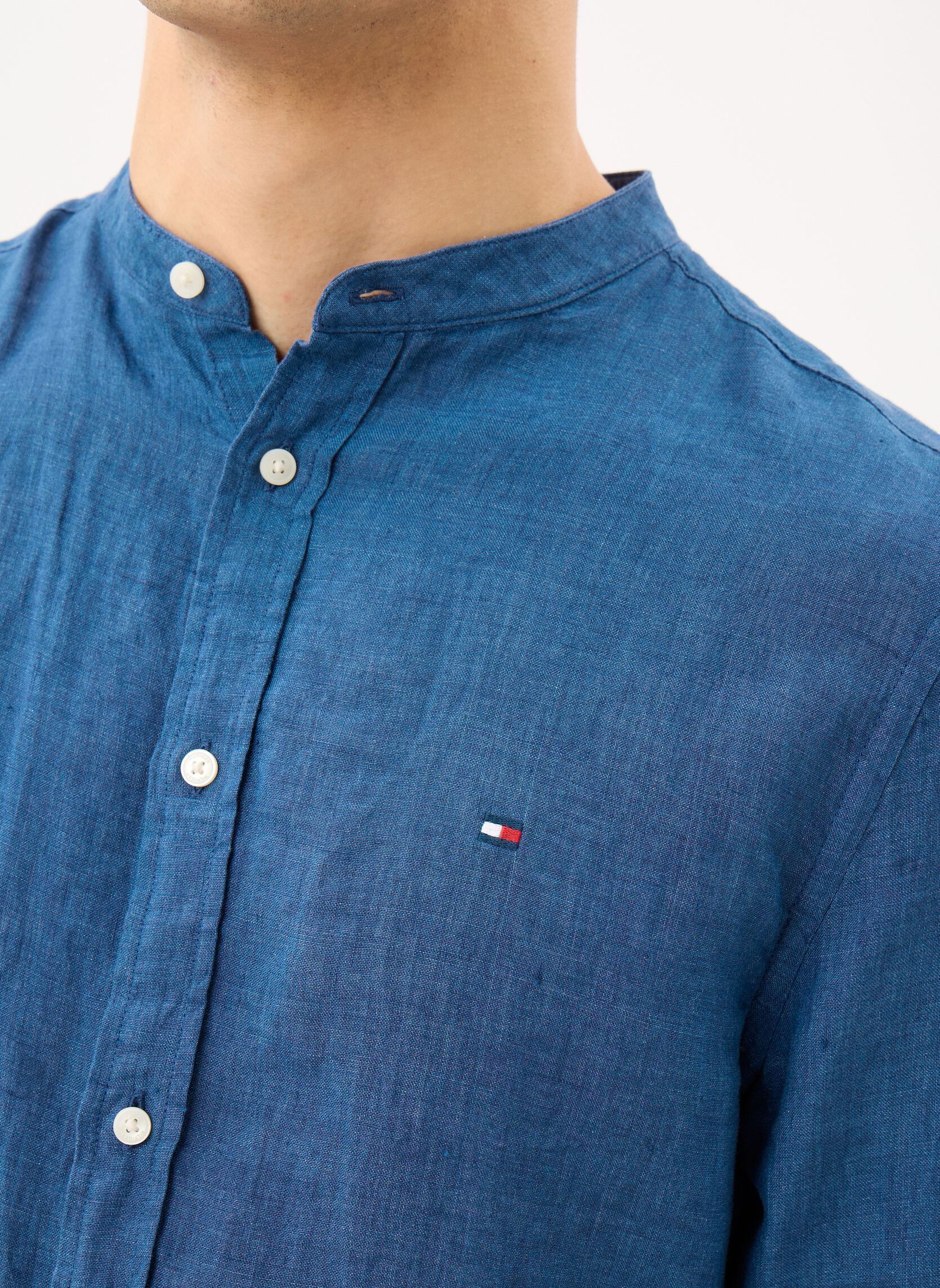 Chemises Pigment Dye Stand Co MW0MW39271 homme bleu Tommy Hilfiger Chemises Pigment Dye Stand Co MW0MW39271 homme bleu BLUE JEAN