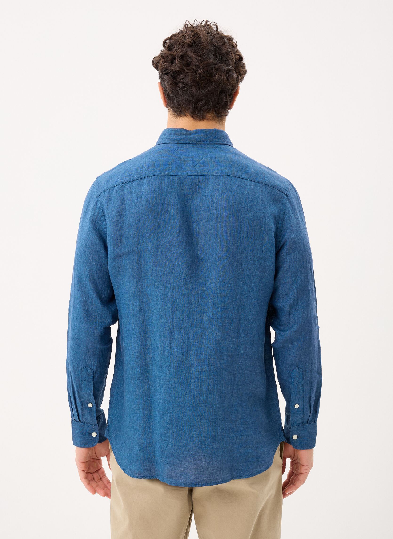 Hemden Pigment Dyed Li Soli MW0MW41530 herren blau Tommy Hilfiger Hemden Pigment Dyed Li Soli MW0MW41530 herren blau BLUE JEAN