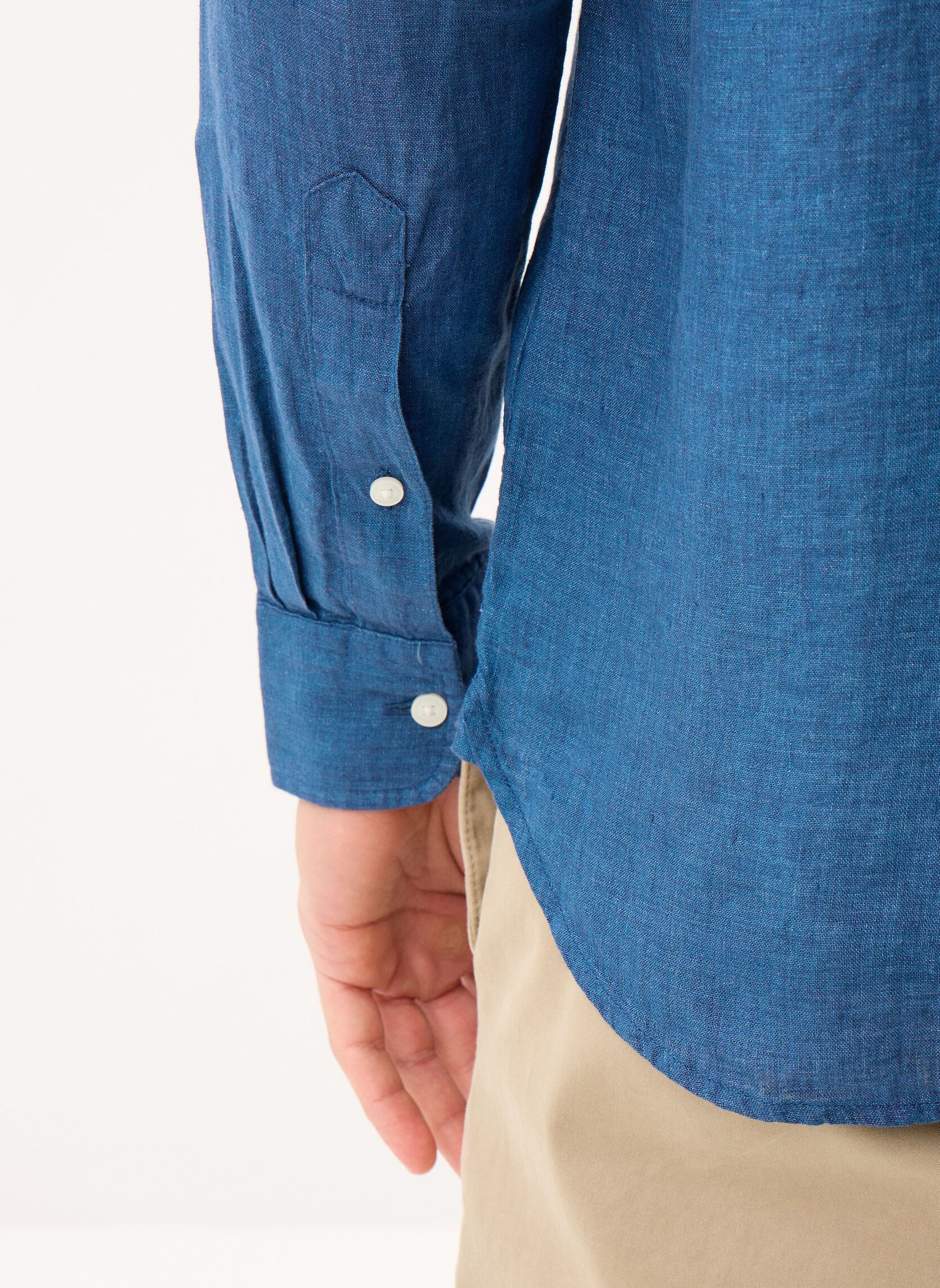 Hemden Pigment Dyed Li Soli MW0MW41530 herren blau Tommy Hilfiger Hemden Pigment Dyed Li Soli MW0MW41530 herren blau BLUE JEAN