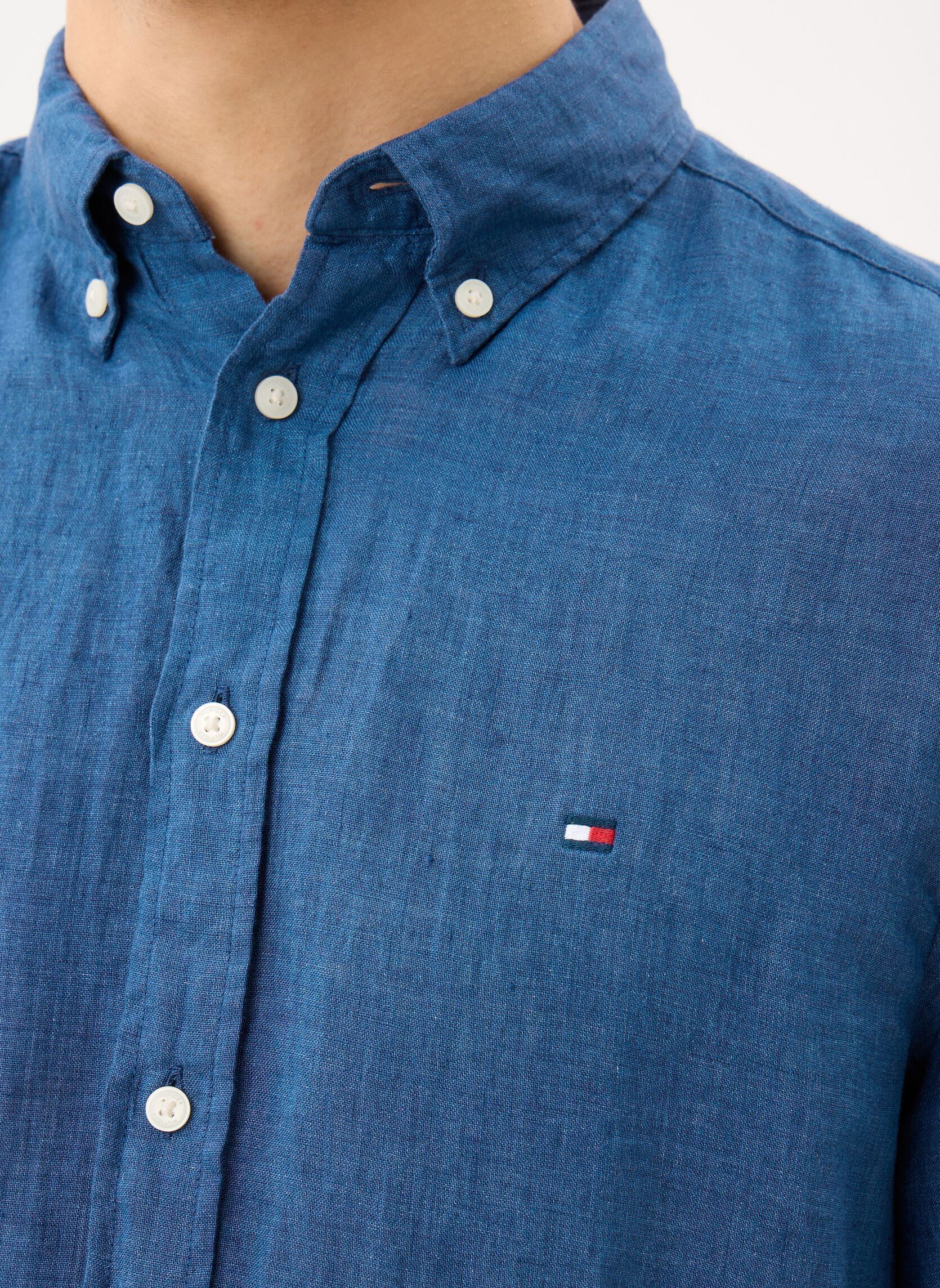 Hemden Pigment Dyed Li Soli MW0MW41530 herren blau Tommy Hilfiger Hemden Pigment Dyed Li Soli MW0MW41530 herren blau BLUE JEAN