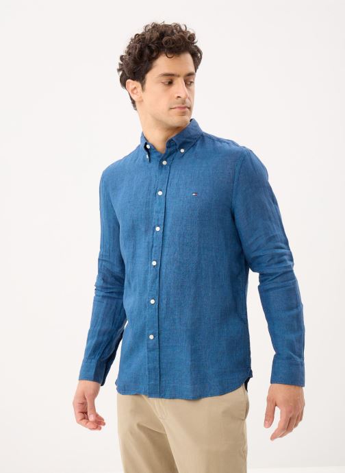 Tommy Hilfiger Hemden Pigment Dyed Li Soli MW0MW41530 heren blauw