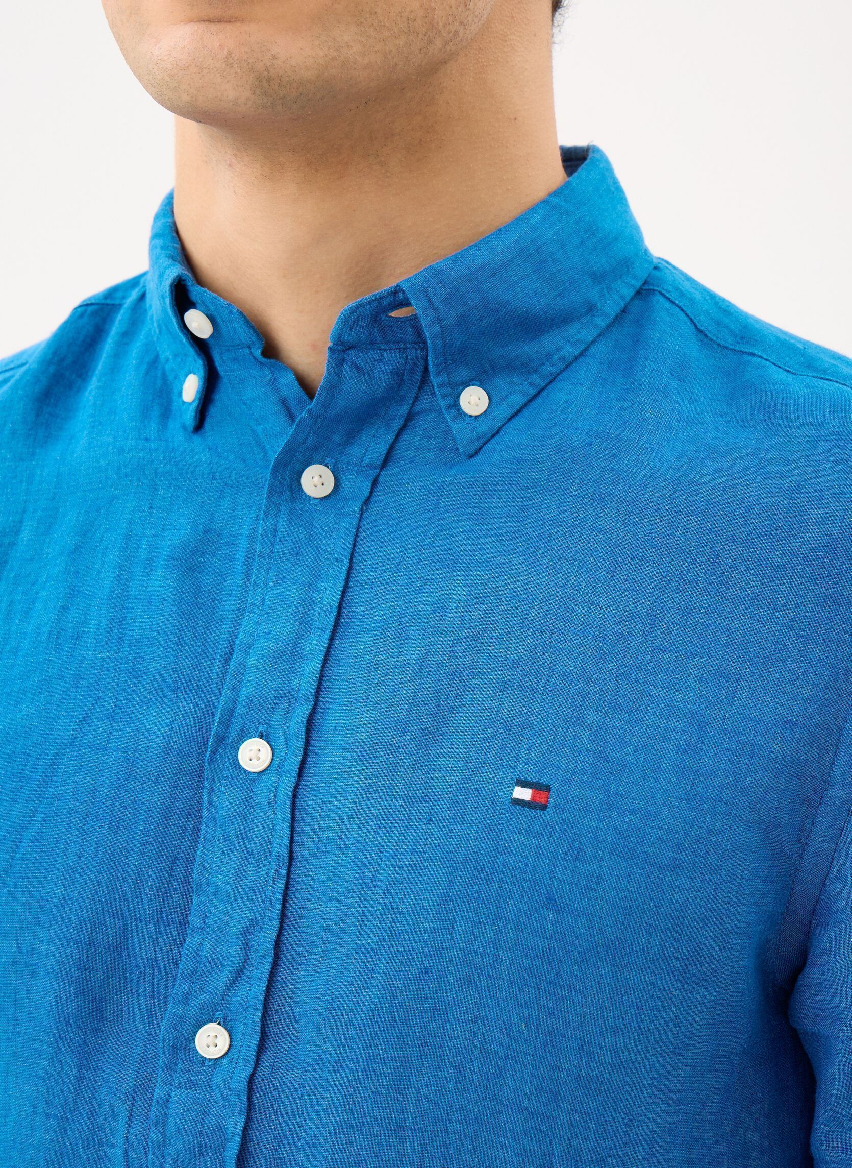 Hemden Pigment Dyed Li Soli MW0MW41530 herren blau Tommy Hilfiger Hemden Pigment Dyed Li Soli MW0MW41530 herren blau BLUE ORBIT