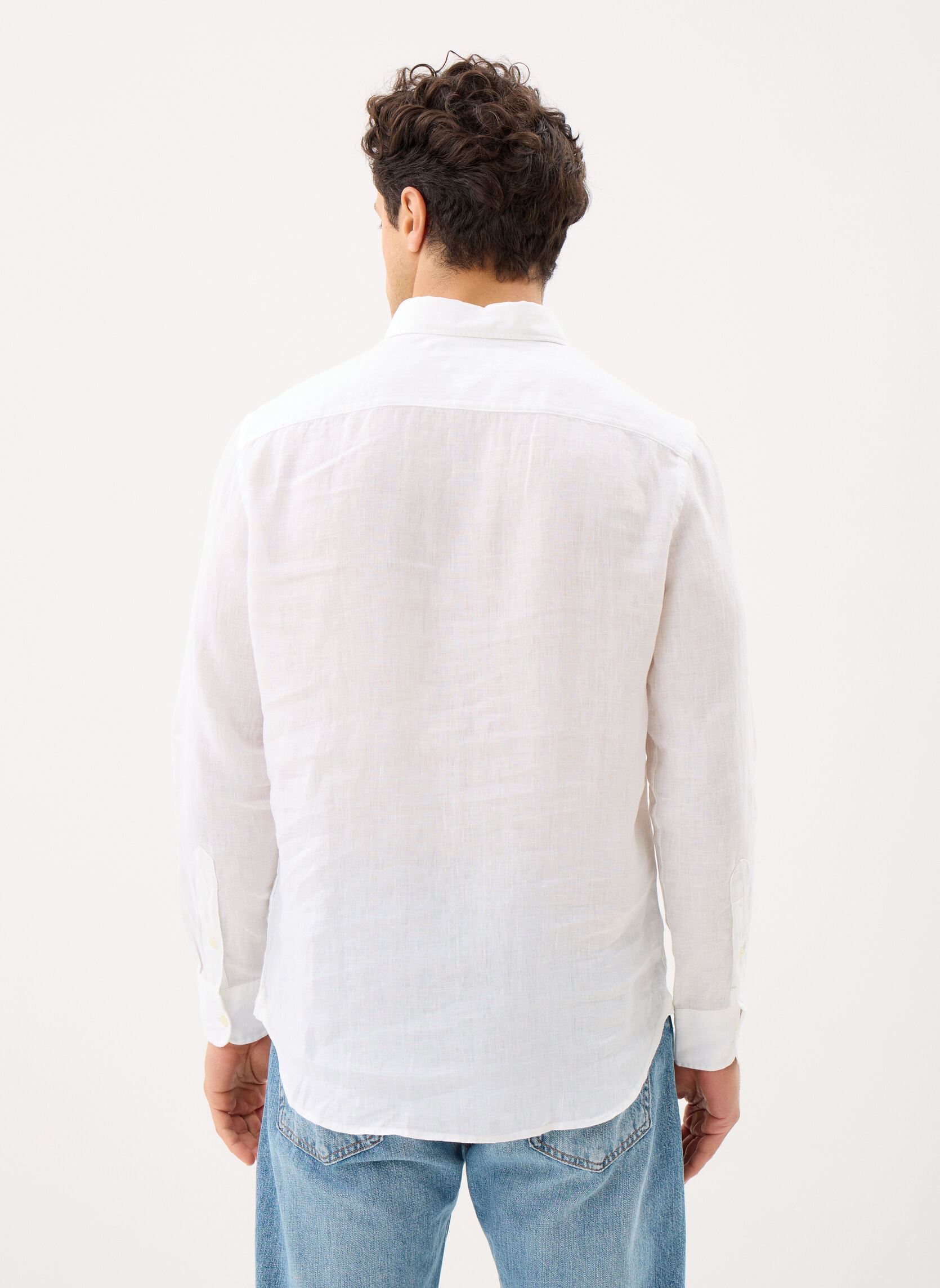 Hemden Pigment Dyed Li Soli MW0MW41530 herren weiß Tommy Hilfiger Hemden Pigment Dyed Li Soli MW0MW41530 herren weiß WHITE