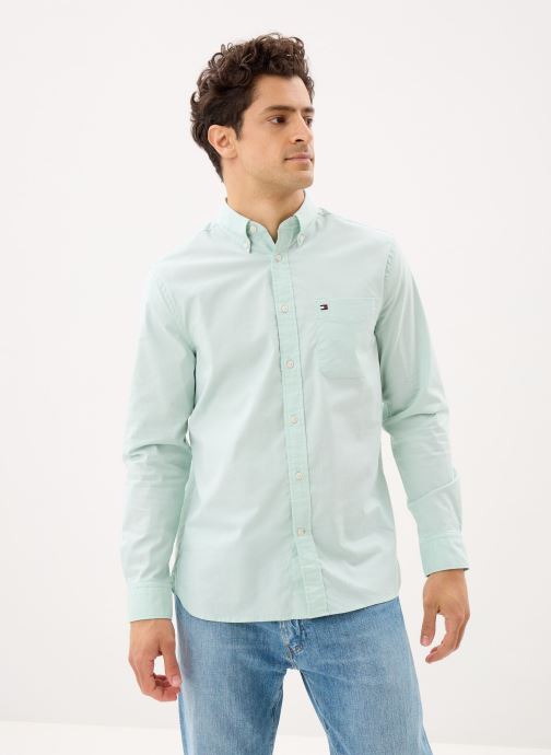 Tommy Hilfiger Hemden Light Oxford Solid S MW0MW42287 heren groen